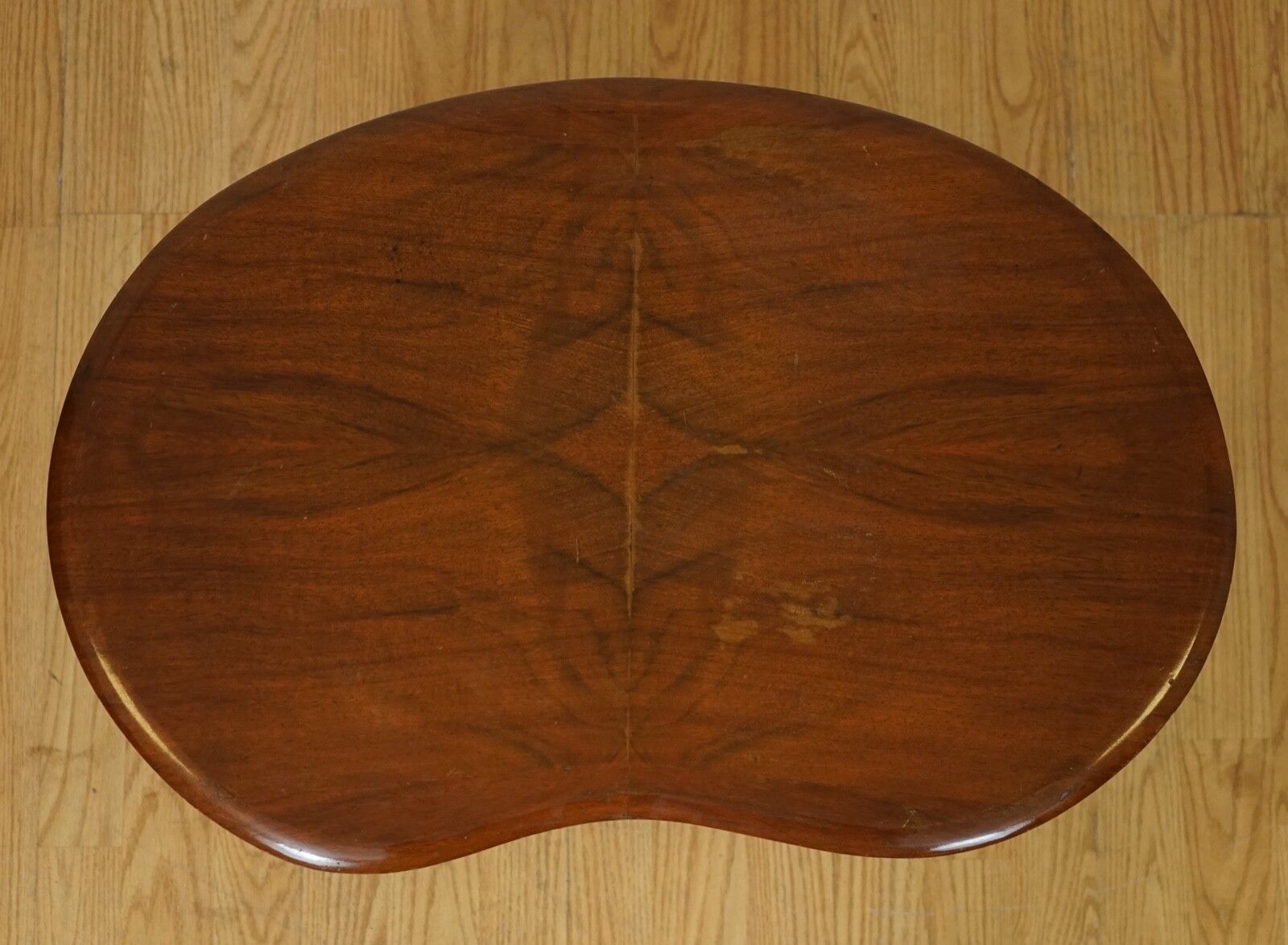 Gorgeous Kidney Art Deco Hardwood Side End Plant Table photo vinterior