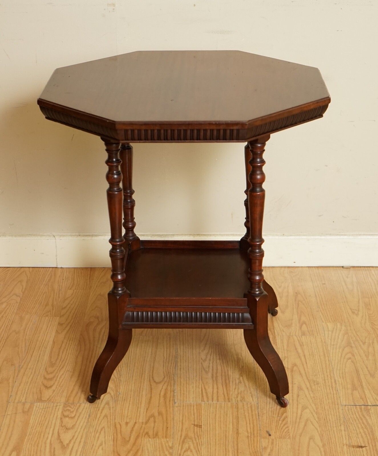 James Schoolbred Antique Arts & Crafts Octagonal Occasional Side End Table photo for sale
