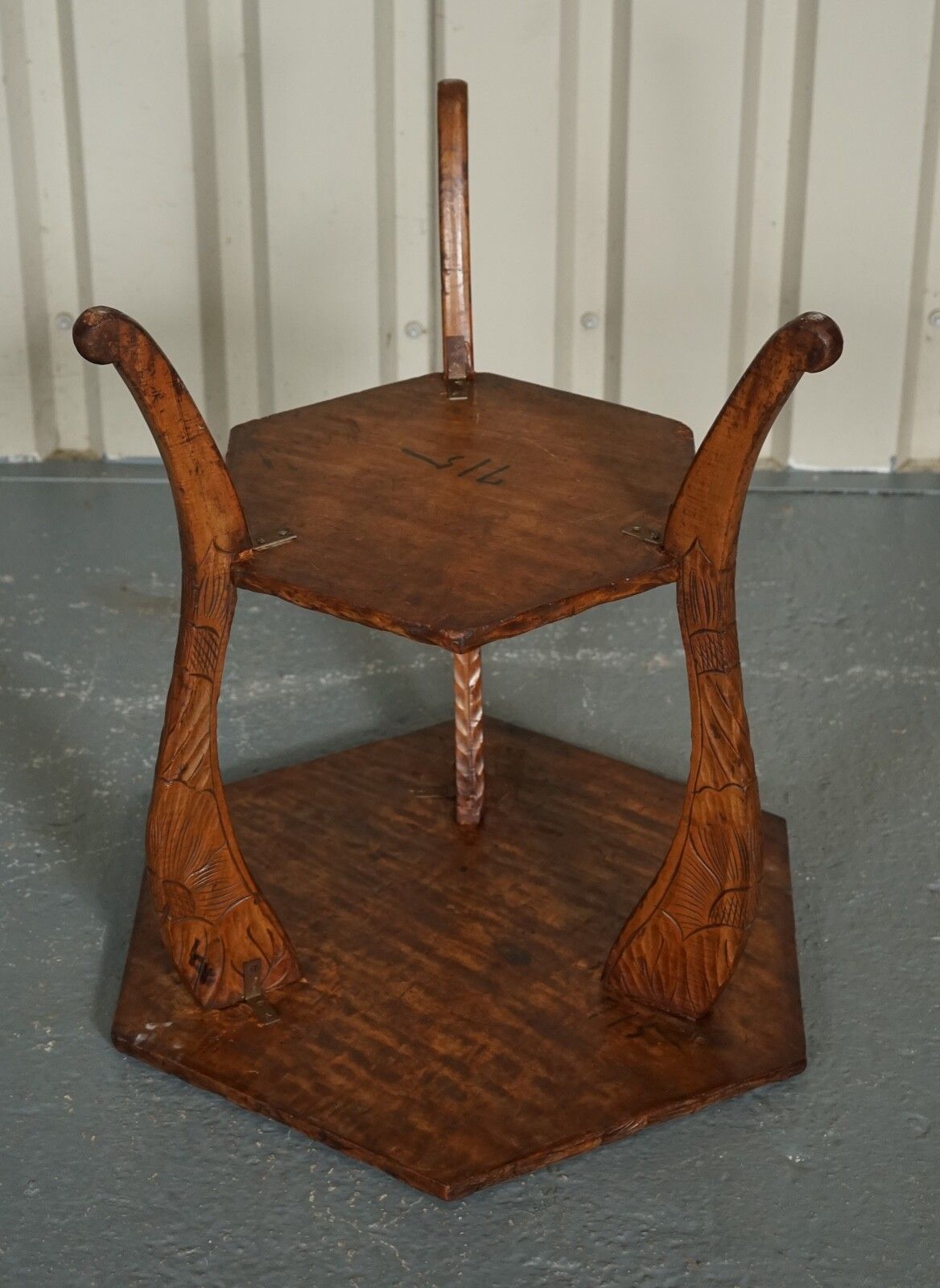 Furniture Early 19th Century Liberty's London Hand Carved Occasional Side End Lamp Table photo