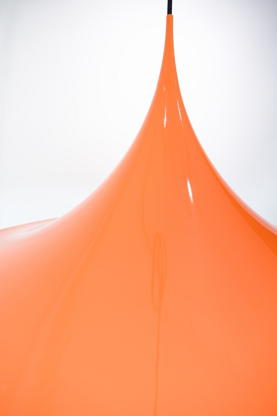 Large Trumpet Pendant In Orange By Claus Bonderup For Fog & Mørup From 1970s photo furniture