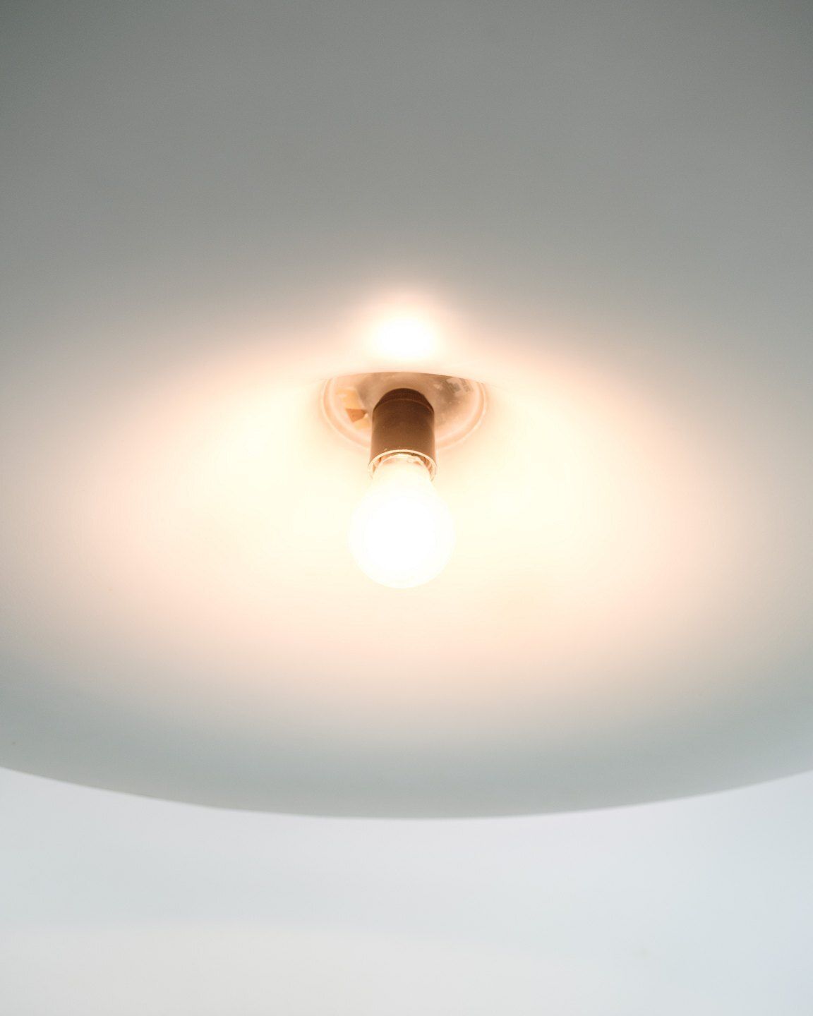 Large Trumpet Pendant In Orange By Claus Bonderup For Fog & Mørup From 1970s photo buy