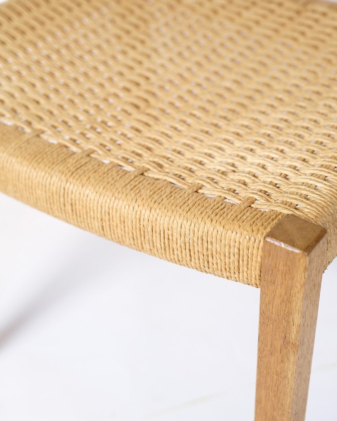 Set Of Five Dining Chairs Model 401 In Oak  & Plank Wicker By Jørgen Henrik Møller For Jl Møllers Furniture Factory  From 1960s photo 1820.0