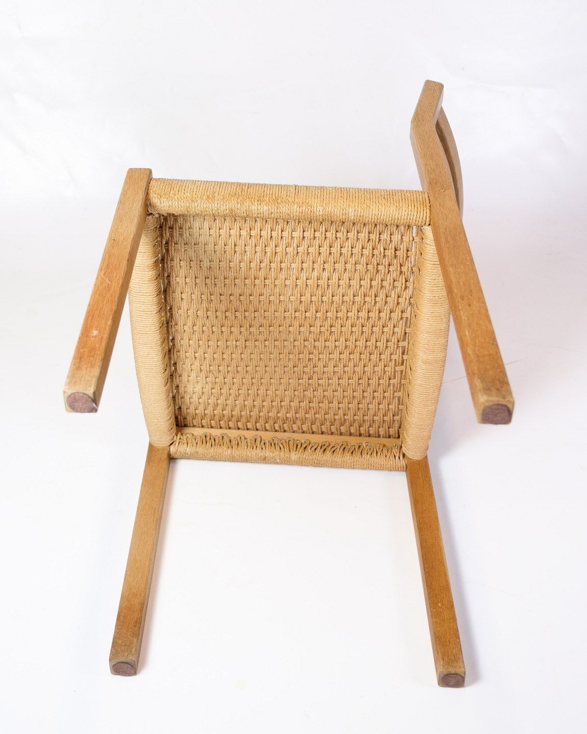 Set Of Five Dining Chairs Model 401 In Oak  & Plank Wicker By Jørgen Henrik Møller For Jl Møllers Furniture Factory  From 1960s photo vintage
