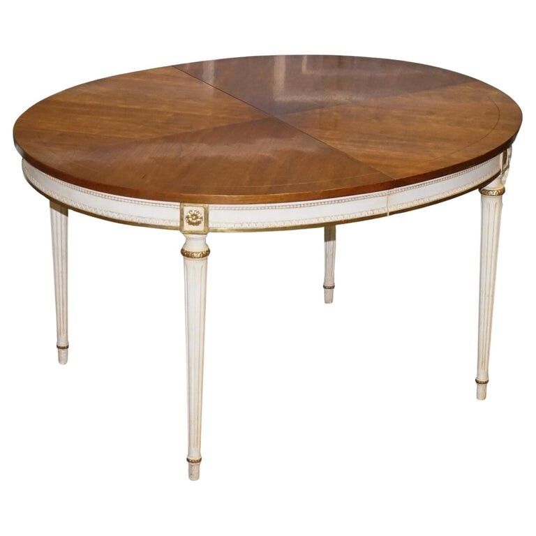 Kindel Furniture Cherrywood & Handpainted Gildwood Extendable Dining Table
