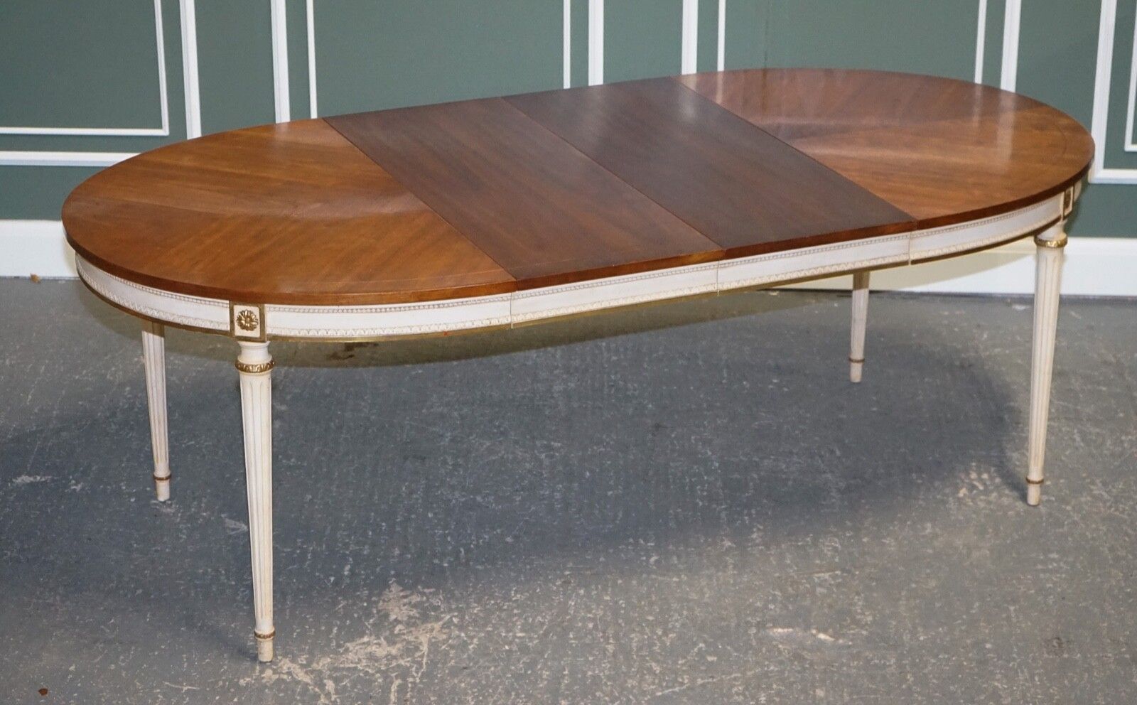 Kindel Furniture Cherrywood & Handpainted Gildwood Extendable Dining Table photo 2250.0