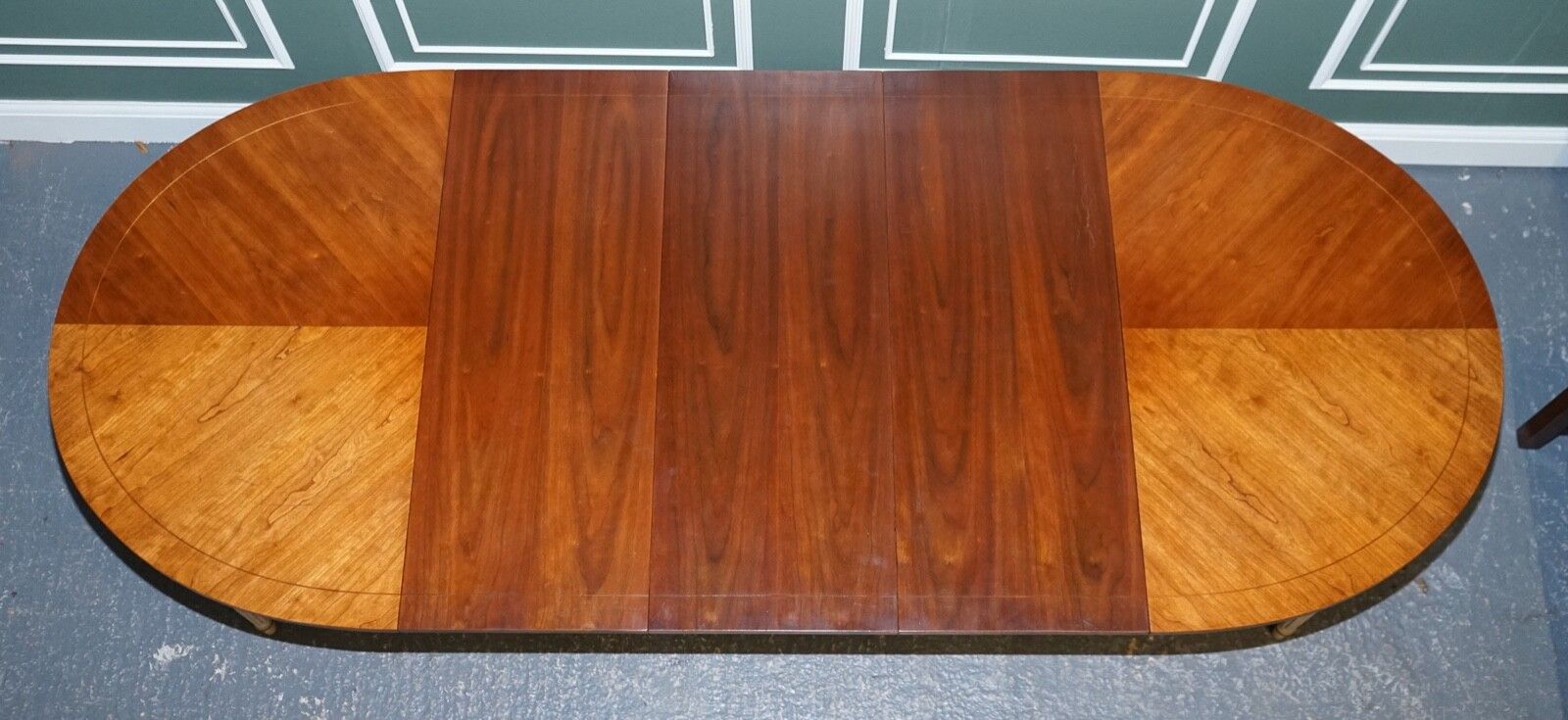 Kindel Furniture Cherrywood & Handpainted Gildwood Extendable Dining Table photo buy