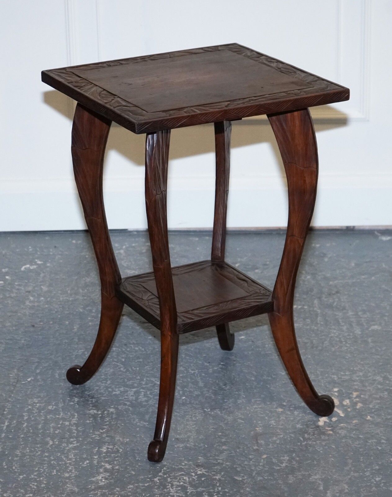 Liberty's London 1950's Hand Carved Occasional Side End Lamp Wine Table photo Furniture