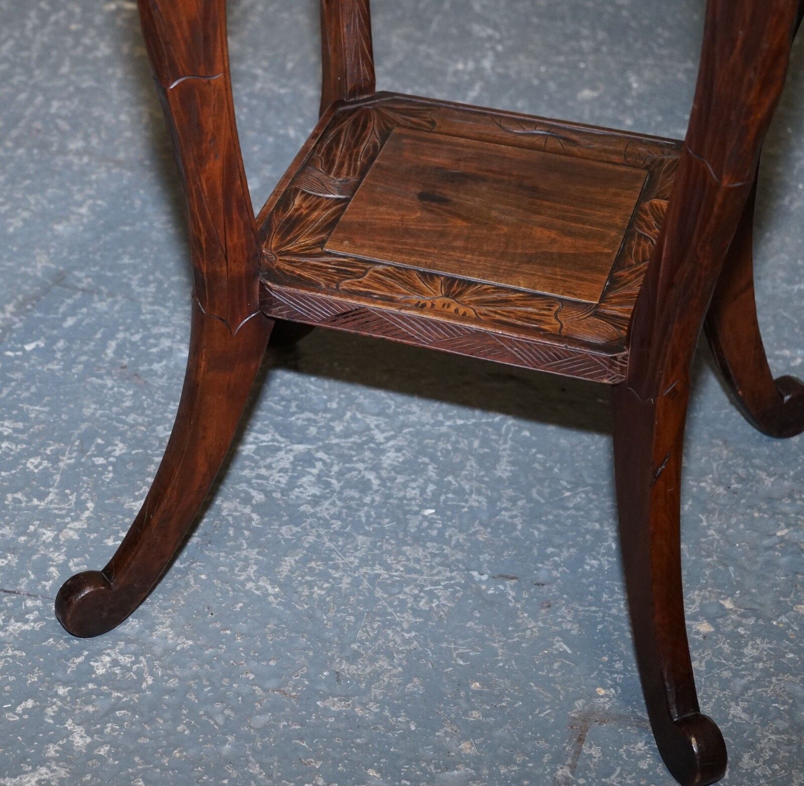 photo furniture Liberty's London 1950's Hand Carved Occasional Side End Lamp Wine Table