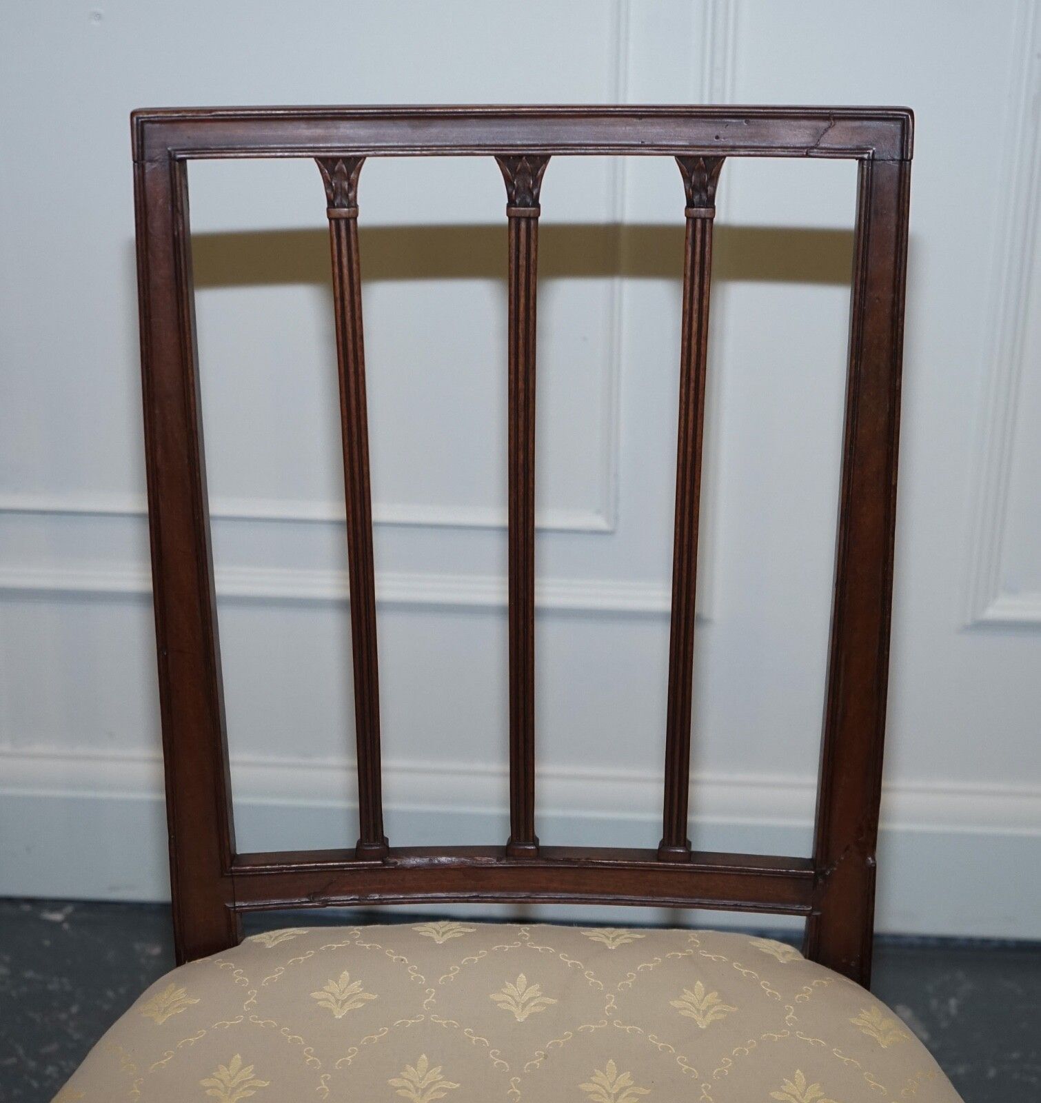 photo for sale Victorian Pair Of Side Chairs With Cream Fabric Seats