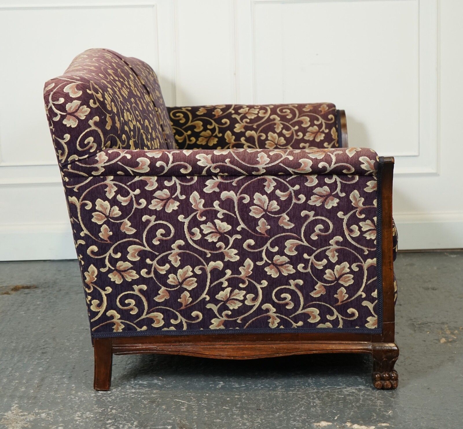 Victorian Fabric Bergere Suite Sofa And Two Armchairs Upholstery Project J1 photo buy