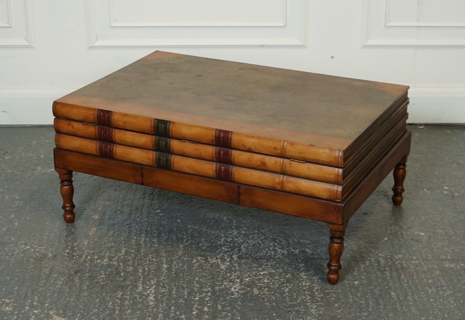 Lovely Vintage Faux Stack Of Books Coffee Table Internal Storage J1 photo for sale