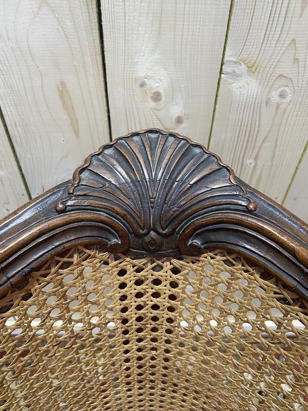 Banquette En Encoignure époque Louis XVI En Cannage photo for sale
