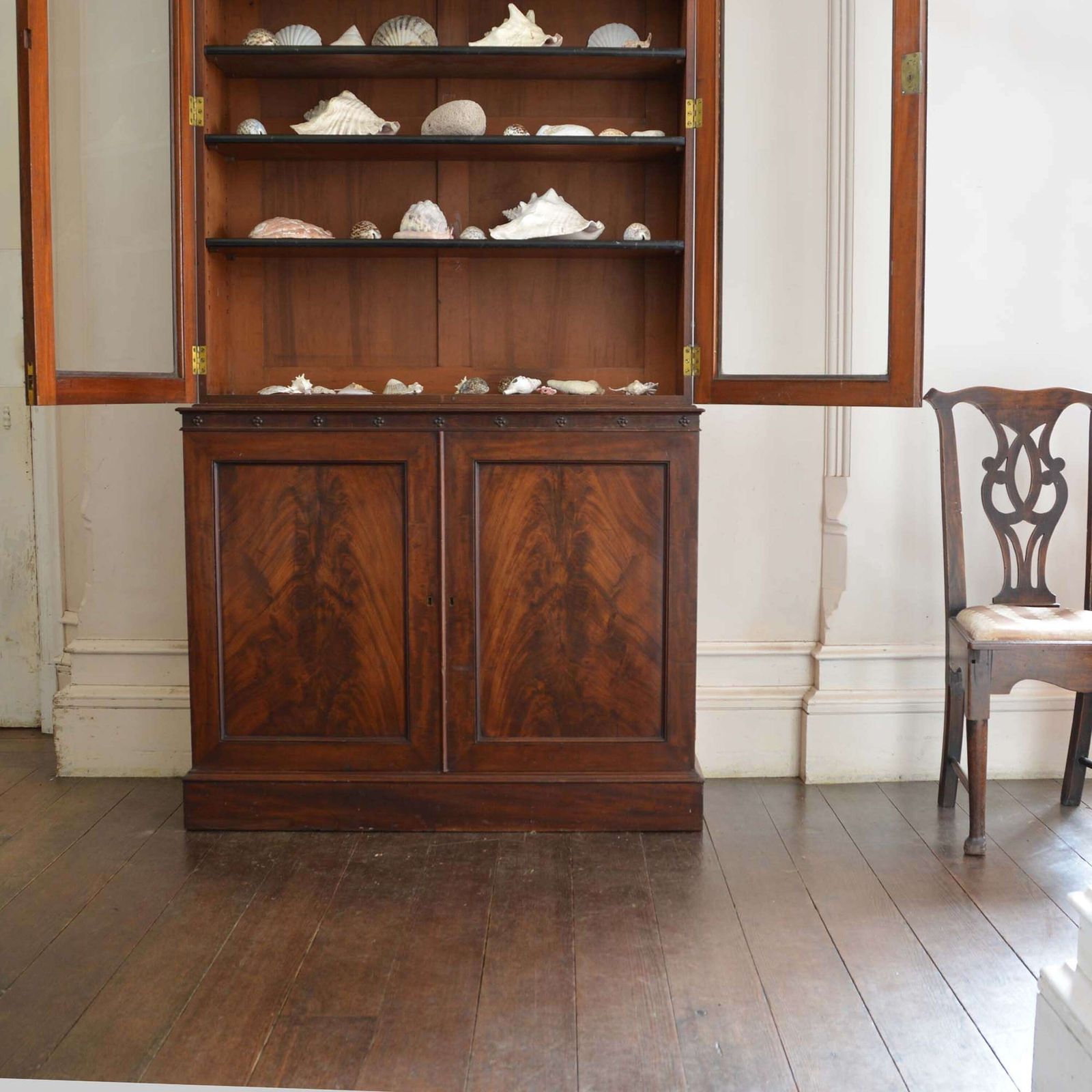Glazed Bookcase With Crenelated Cornice, By James Winter & Son photo Furniture