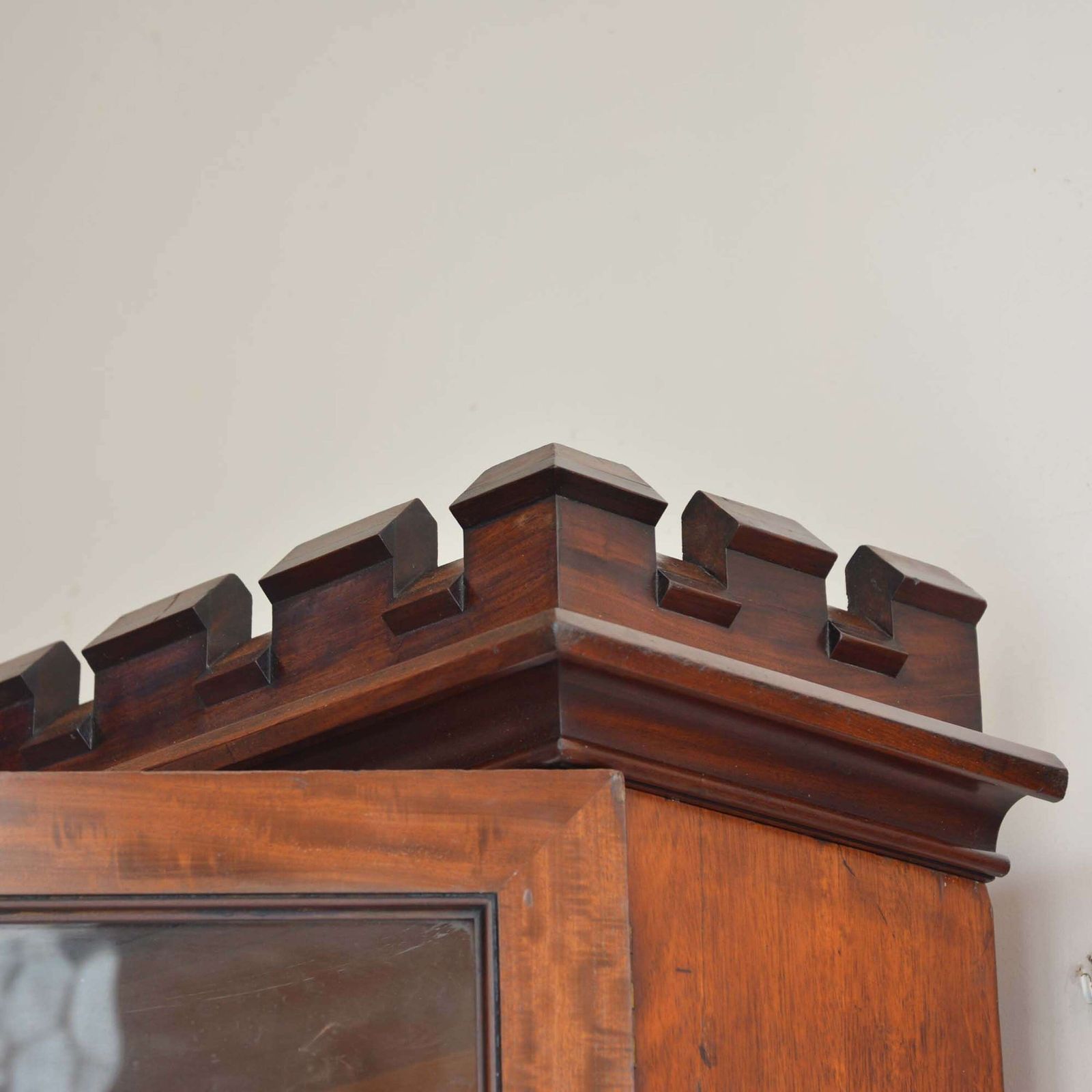 Glazed Bookcase With Crenelated Cornice, By James Winter & Son photo 2450.0