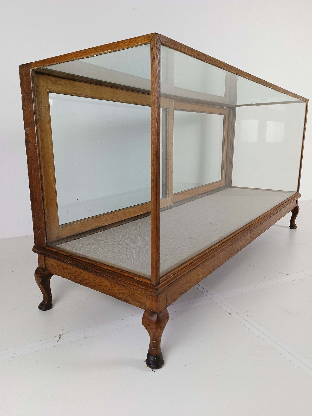 Antique Large Glass Dispay Cabinet / Shop Counter photo for sale