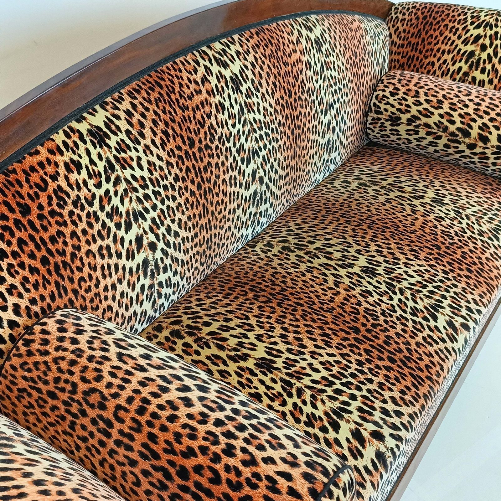 photo for sale Biedermeyer Style Sofa In Leopard Trim