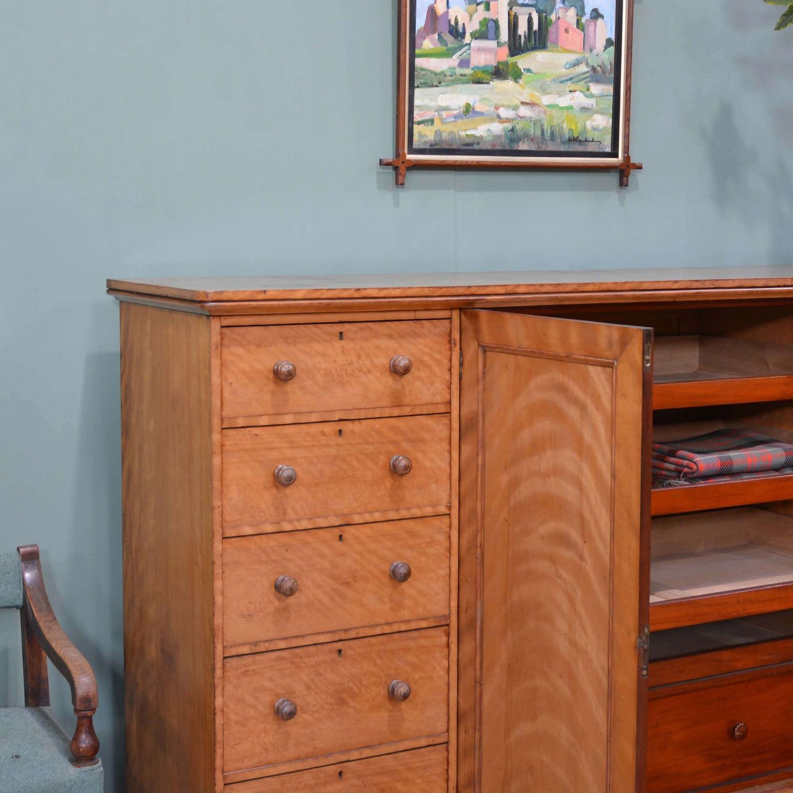 3250.0 Satin Birch Linen Press By Holland & Sons photo