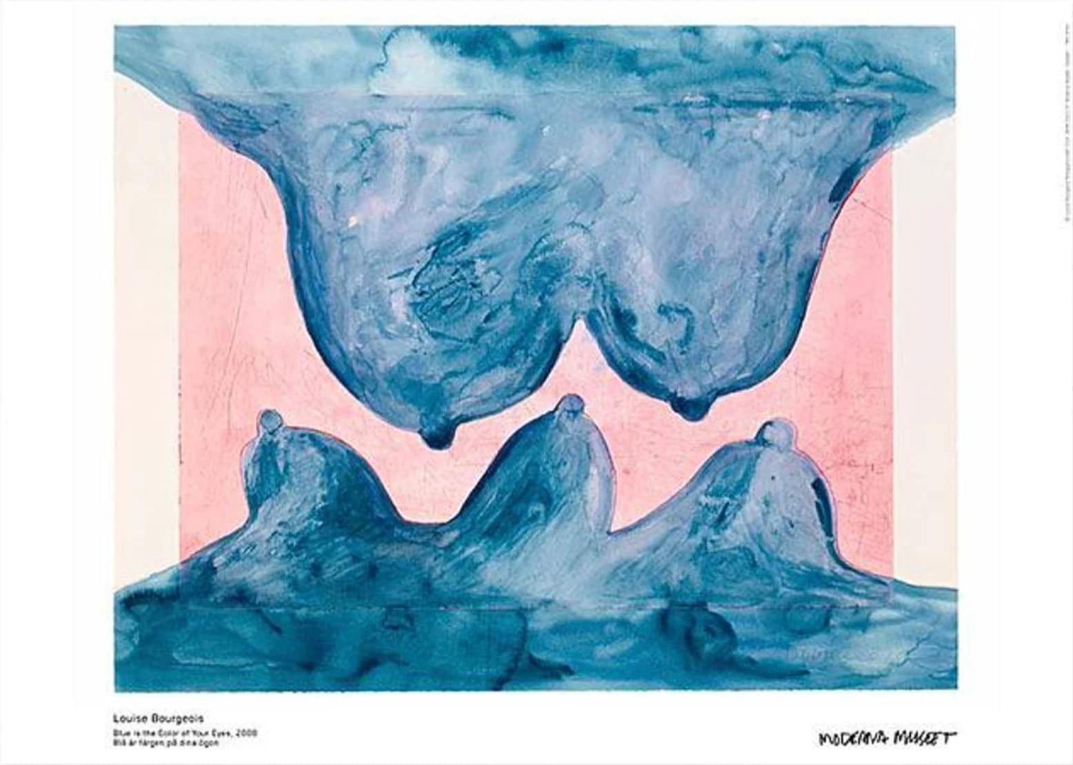 Original Louise Bourgeois Exhibition Poster   Blue Is The Colour Of Your Eyes   Authentic Museum Print   Spider Boobs