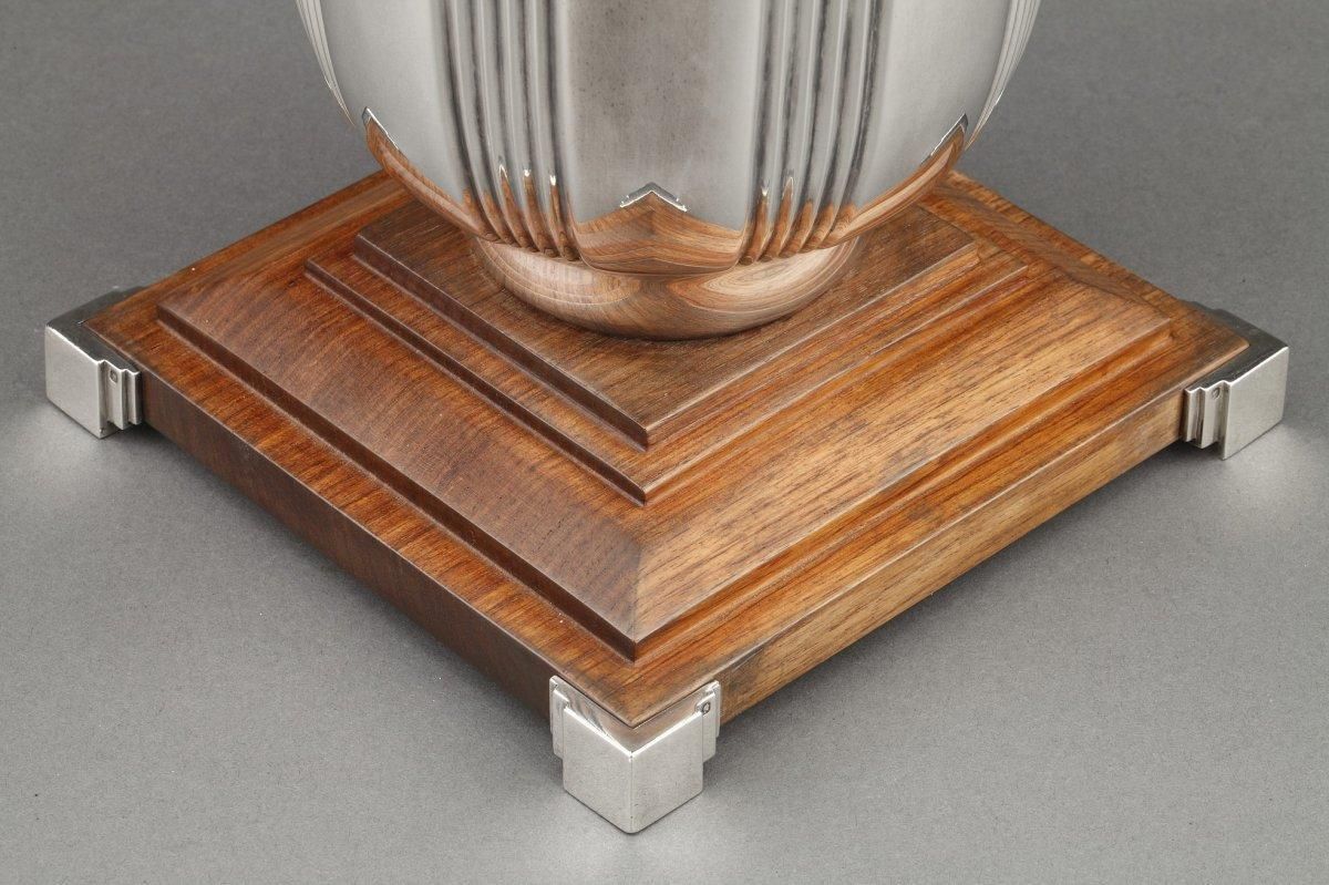 Goldsmith Lapparra   Vase In Sterling Silver Art Deco Period photo buy