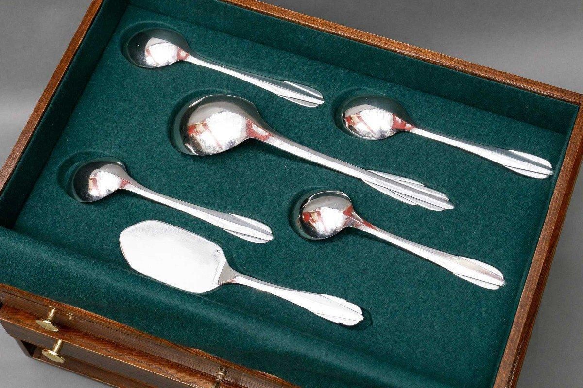 Fjerdingstad – Flatware In Sterling Silver 78 Art Deco Piecesflag photo for sale