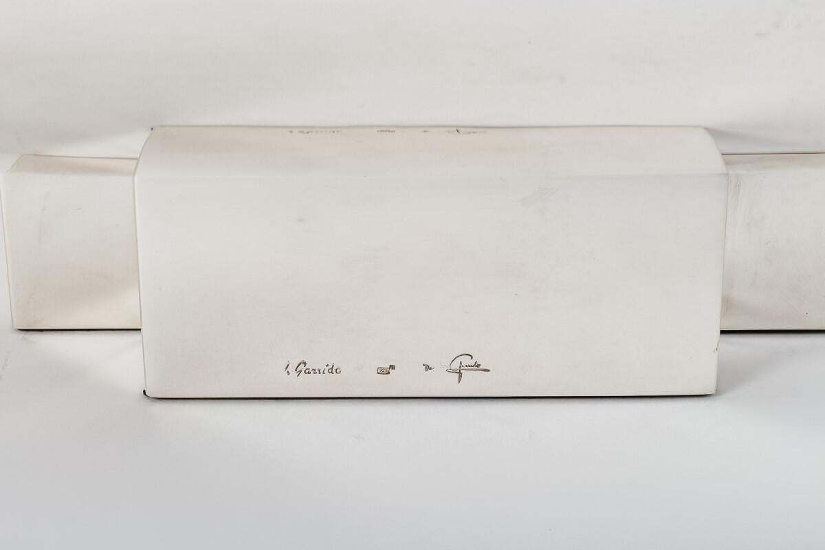 D. Garrido – Square Centerpiece In Sterling Silver 20th photo vinterior
