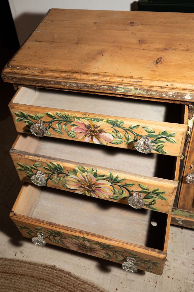 Victorian Pantry, Larder, Kitchen Circa 1840 With Hand Painted, One Off Design photo furniture