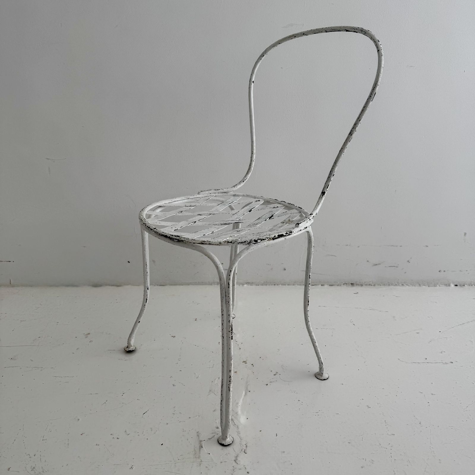 1950s French Lattice Iron Garden Chair photo buy