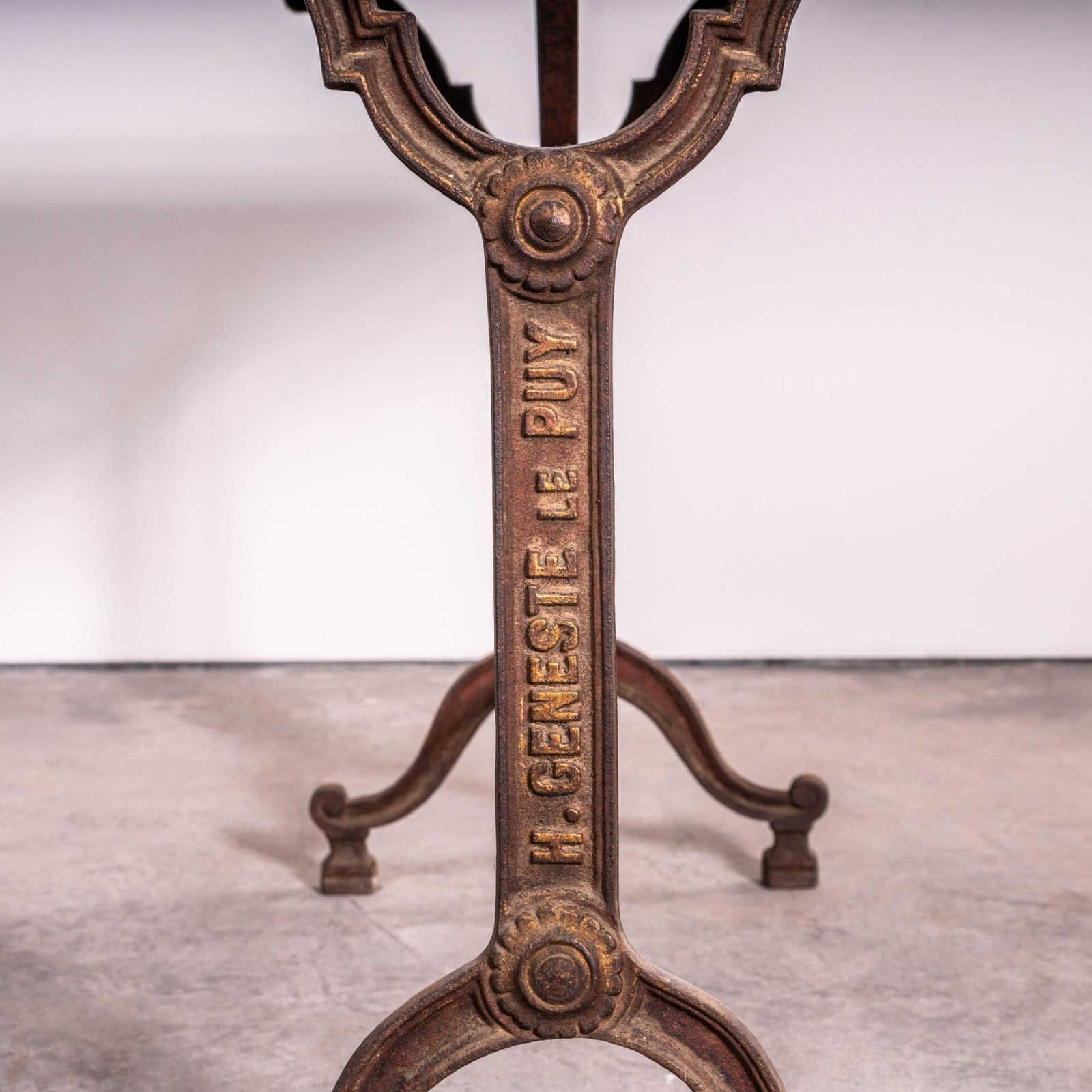 1920’s Original French Intricate Relief Cast Base Table photo furniture