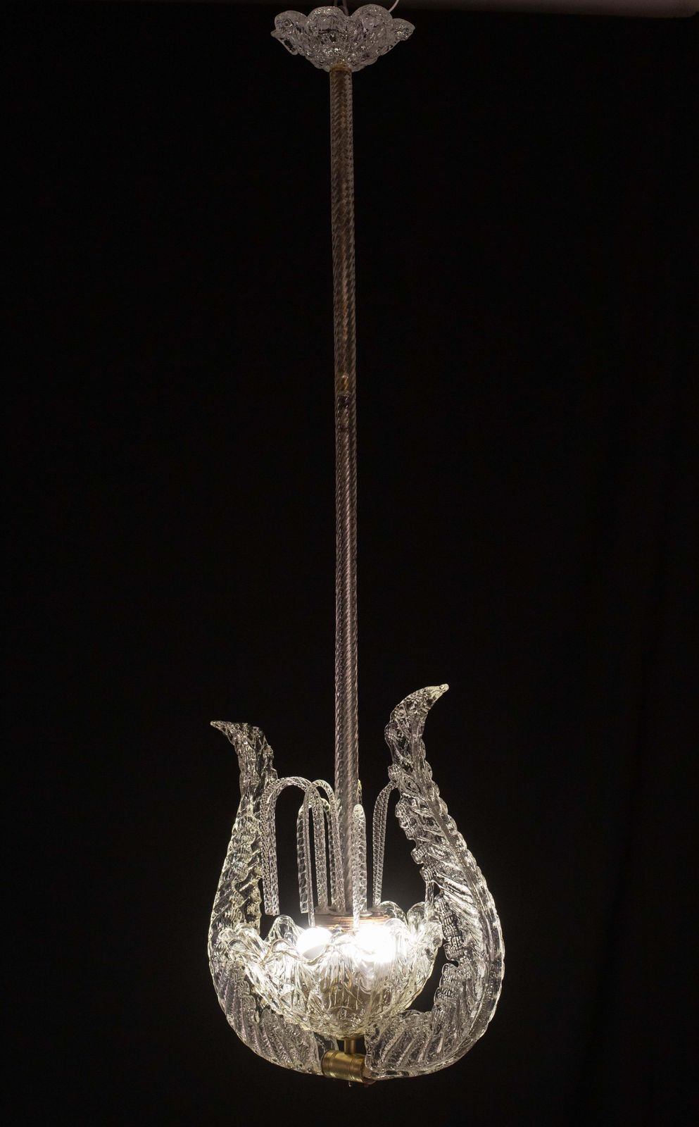 photo buy Set Of 4 Art Decò Fountain Chandelier By Barovier E Toso, Murano Glass, 1940