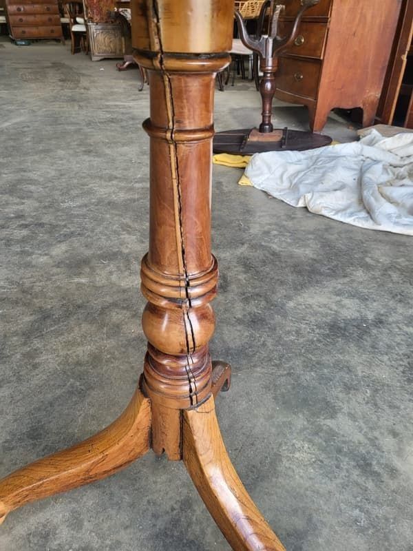 Antique Georgian Square Tripod Occasional Side Dining Table photo for sale