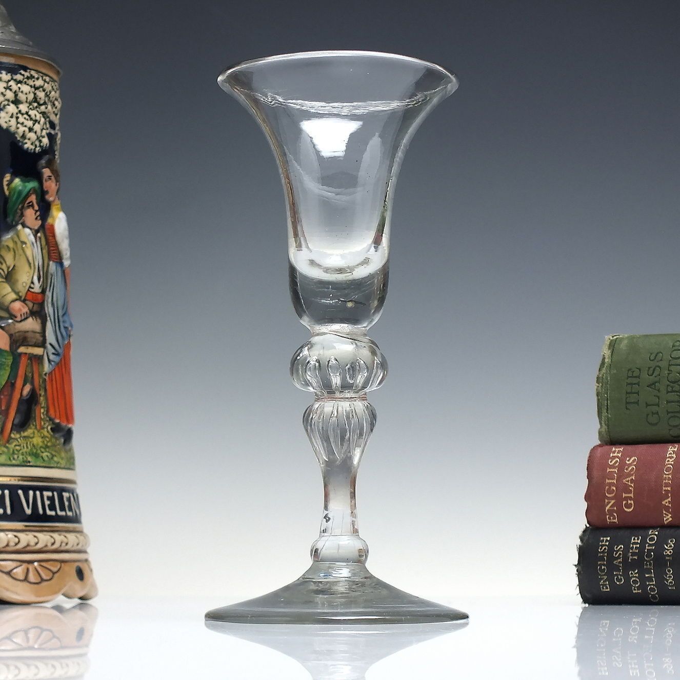 18th Century Balustroid Wine Glass C1735