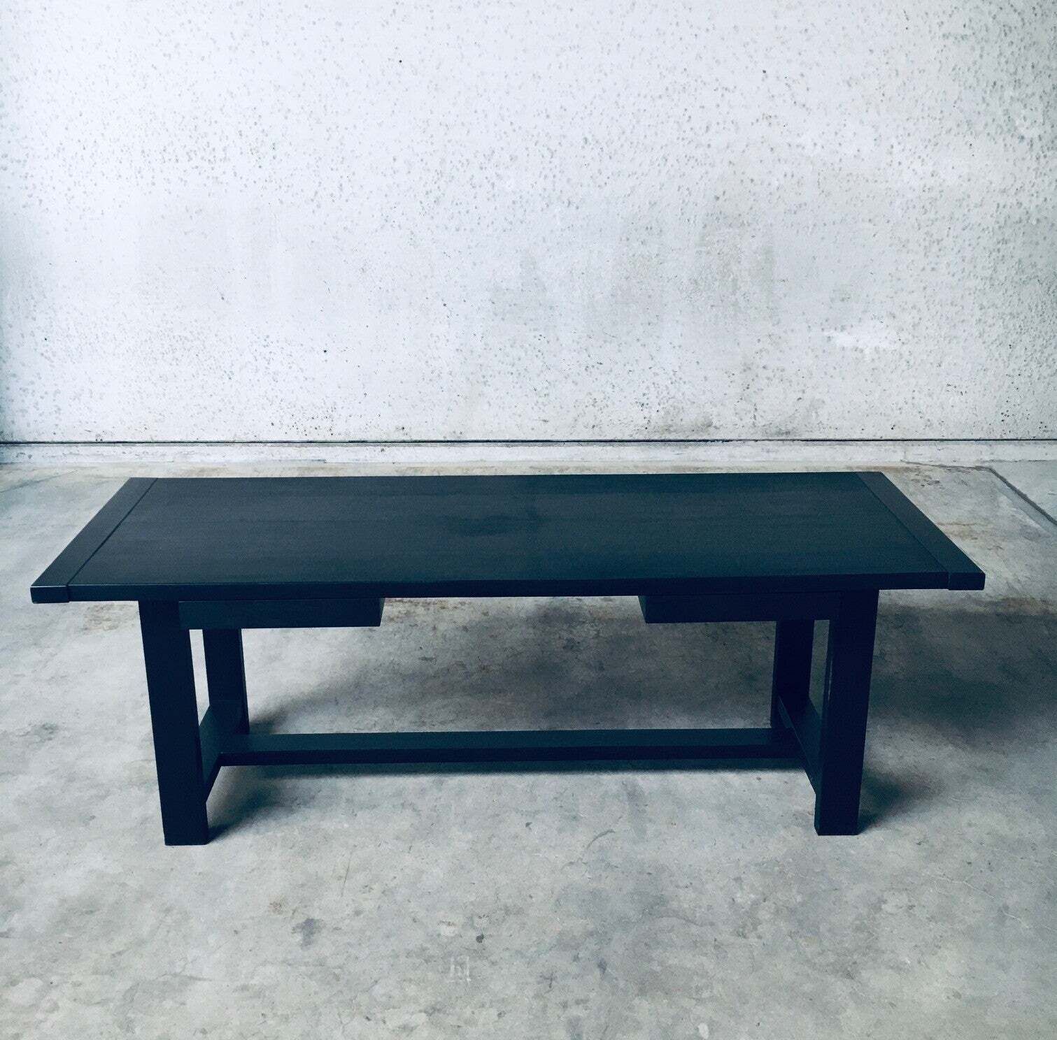Midcentury Modern Design Dining Table / Desk By J. Batenburg For Mi, Belgium 1969 photo vinterior