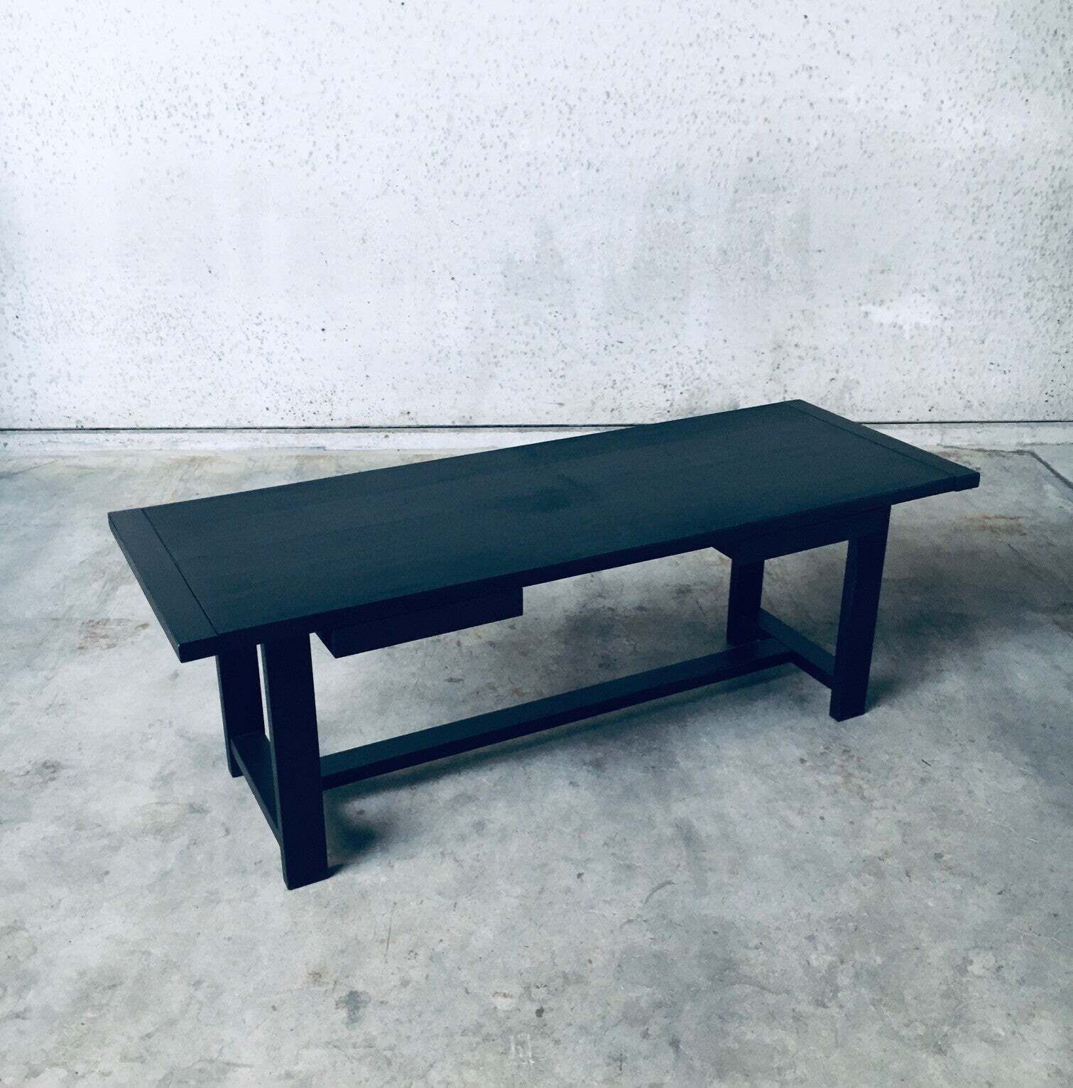 Midcentury Modern Design Dining Table / Desk By J. Batenburg For Mi, Belgium 1969 photo vintage