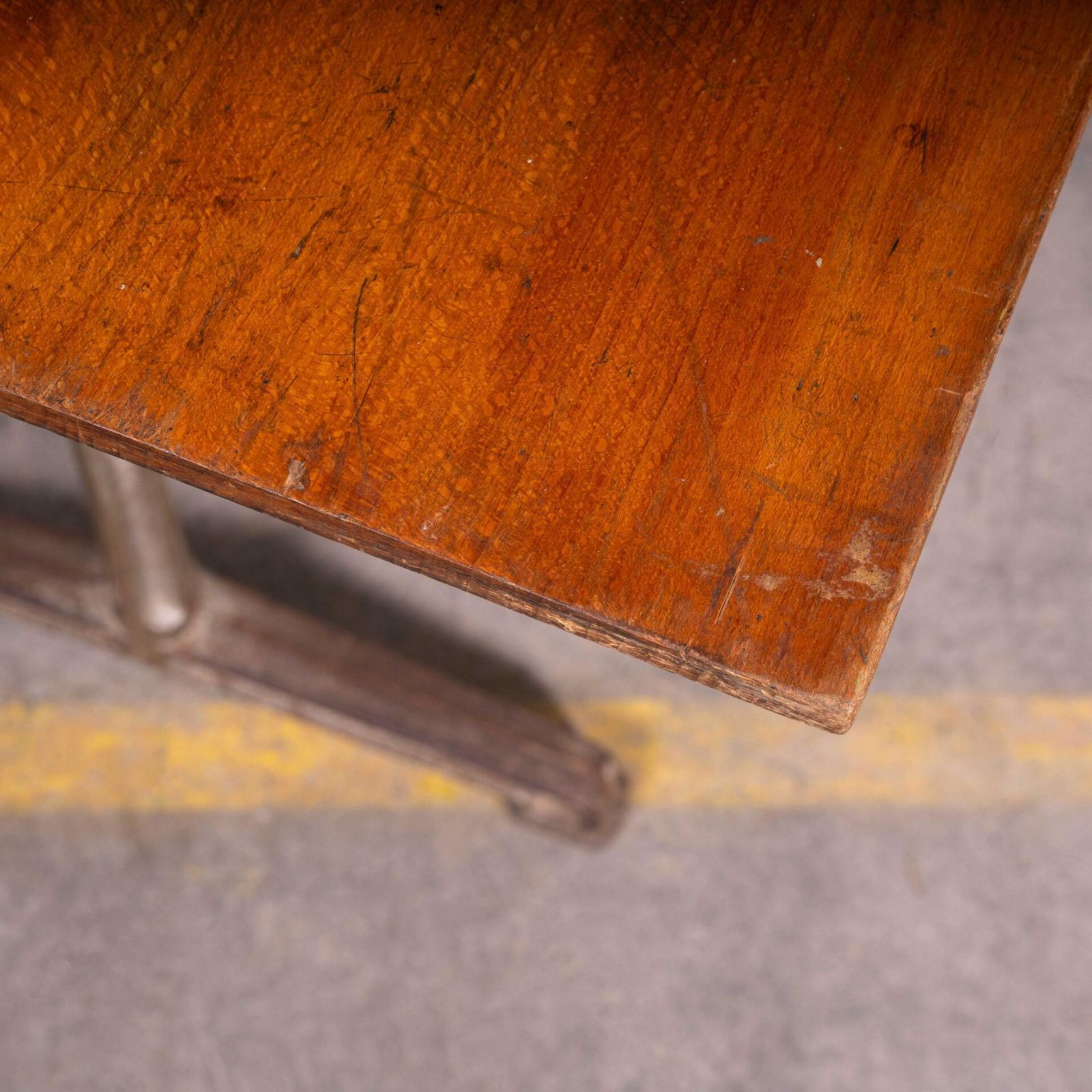 1930’s French Original Cast Base Small Dining Table photo vinterior