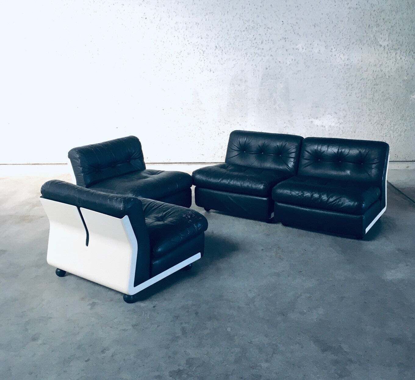 1970's Midcentury Modern Design Amanta Modular Sofa By Mario Bellini For B&B Italia photo for sale