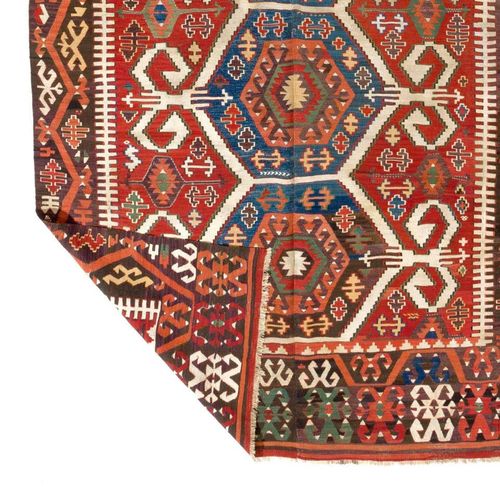 5.6x13.5 Ft Antique Anatolian Konya Kilim, Ca 1880, Flat Weave Rug photo 3900.0