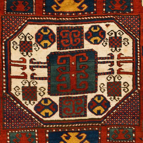 5.6x6.7 Ft Antique Caucasian Karatchoph Kazak Rug, Circa 1870 photo furniture