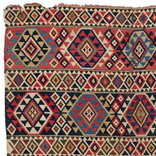 5.2x10 Ft Antique Caucasian Shirvan Kilim Rug, Ca 1870, 100% Wool & Natural Dyes photo for sale