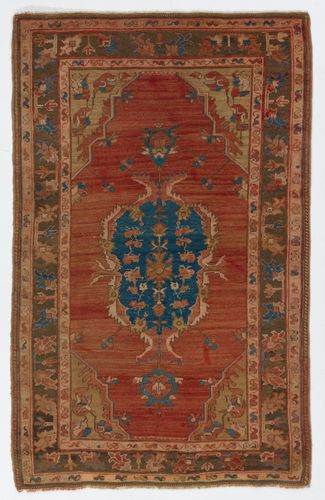 4.2x6.8 Ft Antique Turkish Magri (Fethiye) Rug. Ca 1900