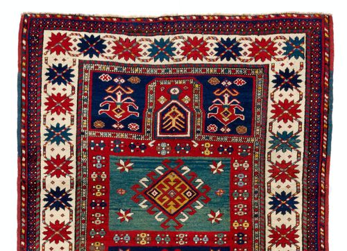 4.3x9.6 Ft Antique Caucasian Kazak Rug. Full Pile. Original Condition. Ca 1880 photo furniture