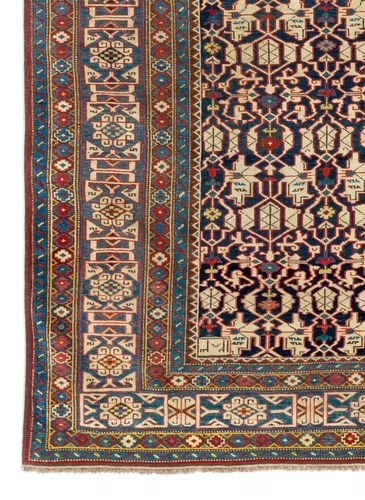 4.2x5.8 Ft Fine Antique Caucasian Kuba Konaghend Rug, Dated 1867 photo Textiles