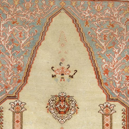 4x5.6 Ft Antique Turkish Ghiordes 'Gordes' Prayer Rug, Ca 1880 photo furniture