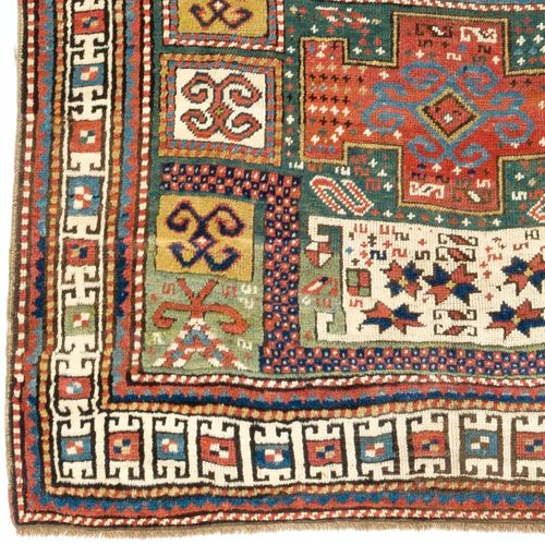 4.2x8.6 Ft Antique Caucasian Karatchoph Kazak Rug, Circa 1875 photo Textiles