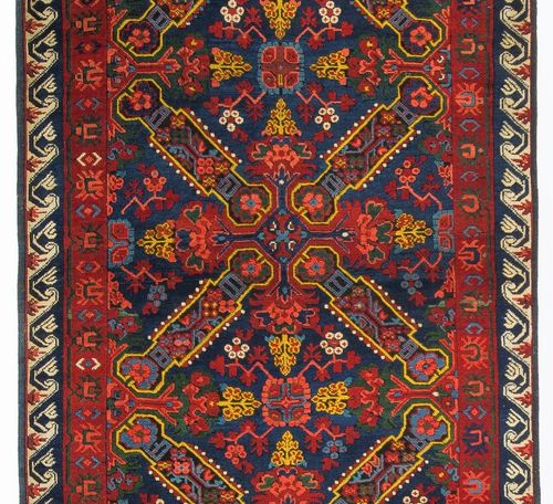 3.7x11.5 Ft Antique Caucasian Seychour Runner Rug, 19th Century photo for sale
