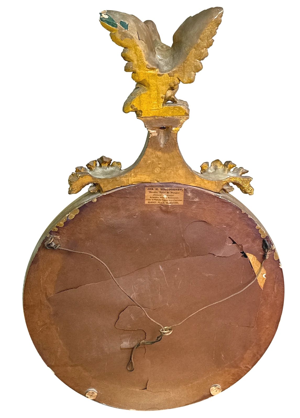 photo furniture Mid 19th Century Small Giltwood Convex Mirror (England, Circa 1840)