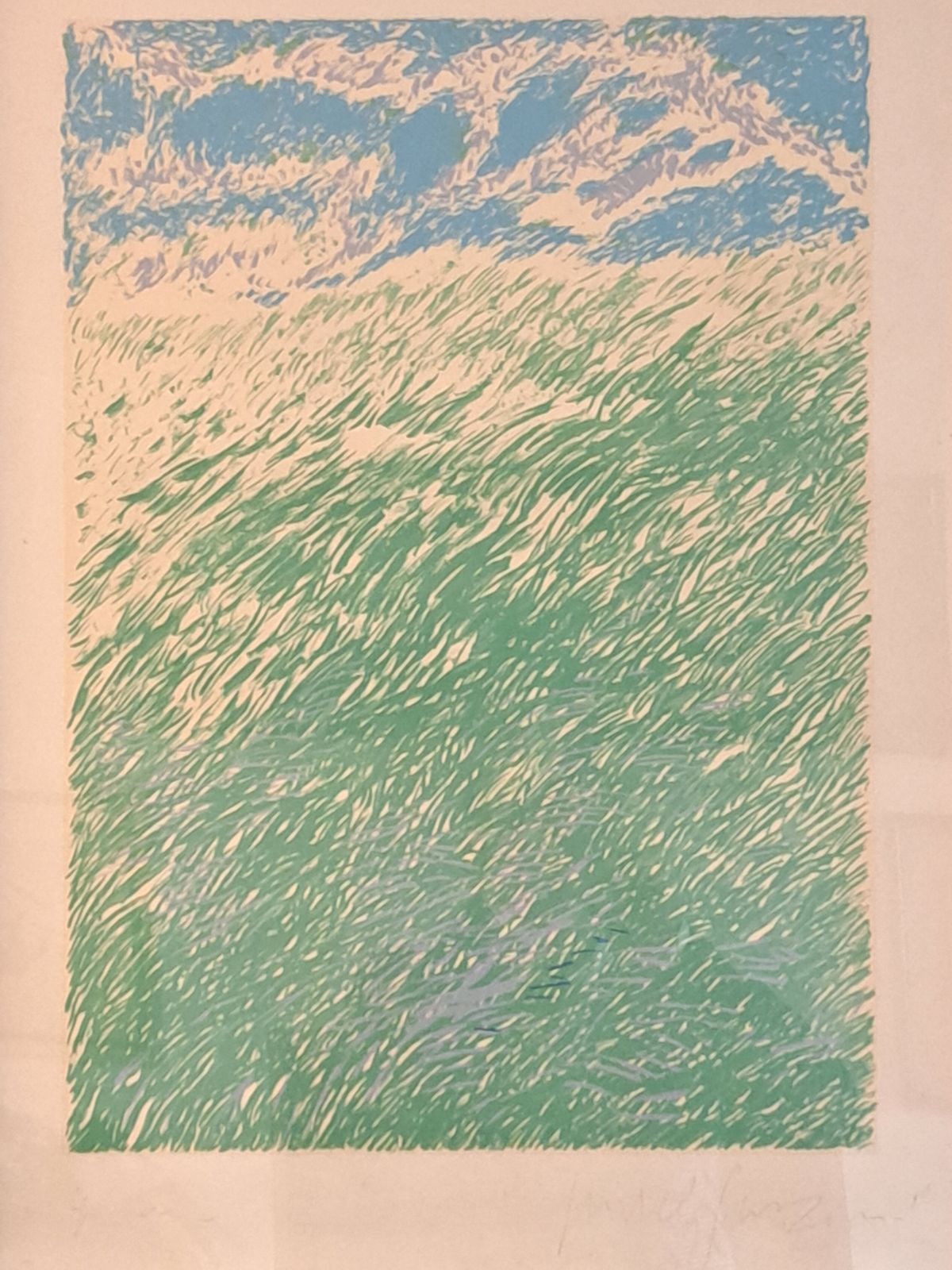 Pericle Fazzini "Wind On The Meadow" Author's Proof Mixed Media Print On Paper photo 250.0