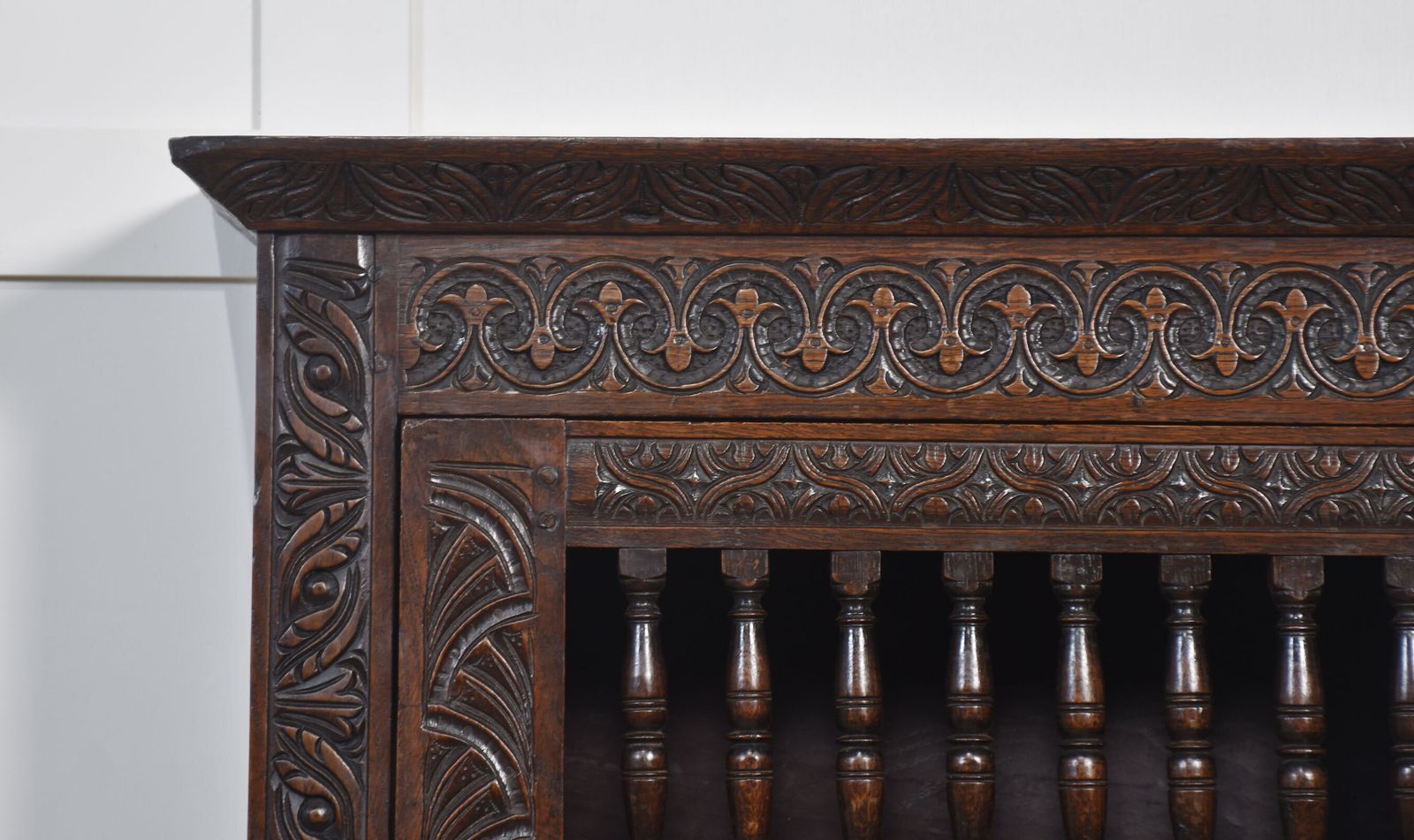 photo furniture Charles II Oak Mural Livery Cupboard