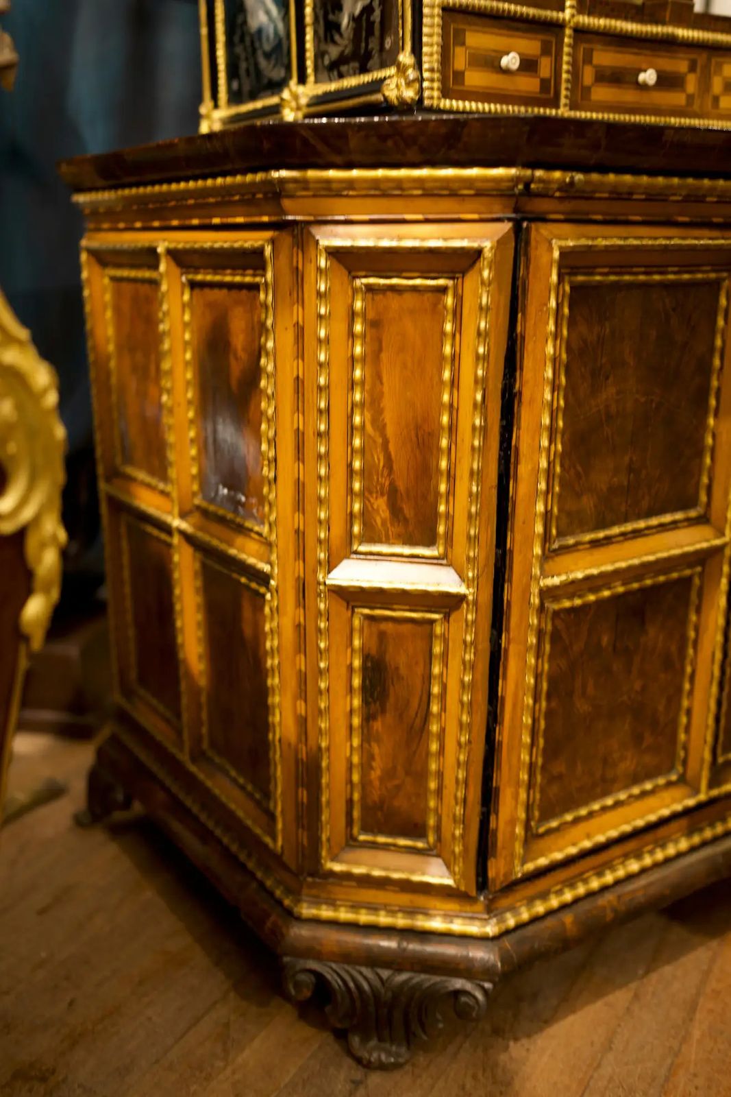 18th Century Parquetry Flemish Cabinet And Base photo buy