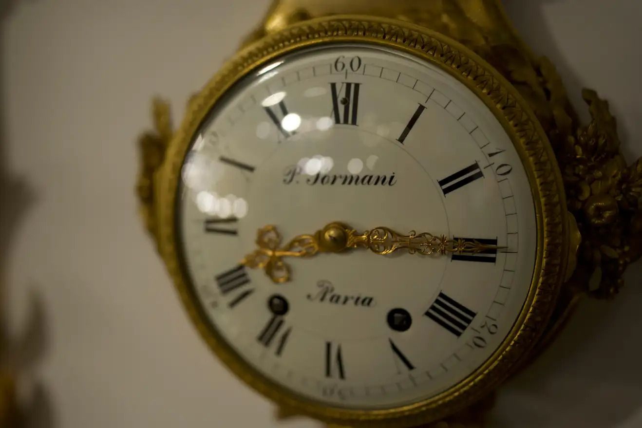 19th Century Paul Sormani Ormolu Wall Clock In Lapis Lazuli And Gold photo 8500.0