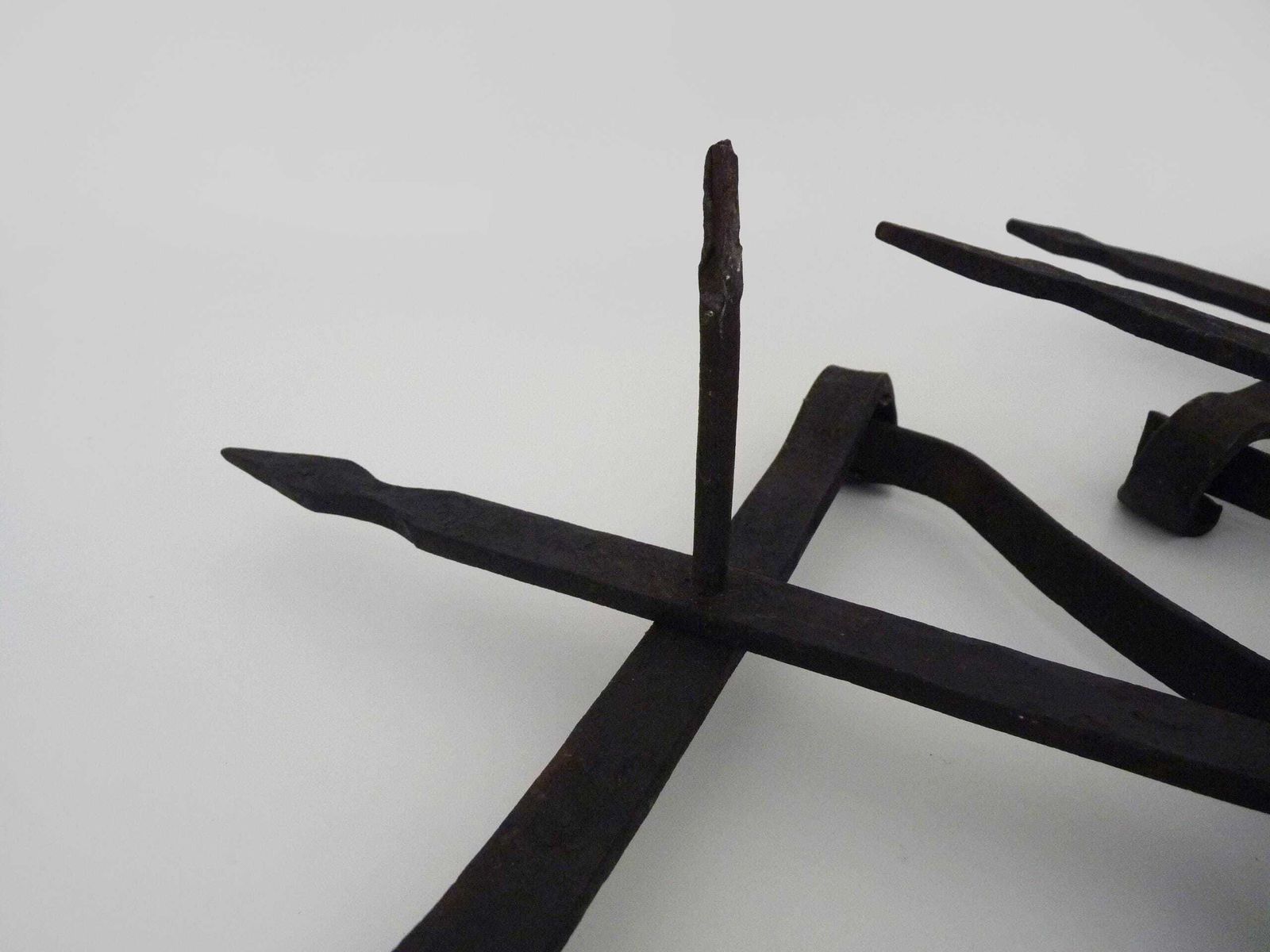 3 Large Wrought Iron Wall Candlesticks. 19th Century Outdoor Candlesticks photo buy
